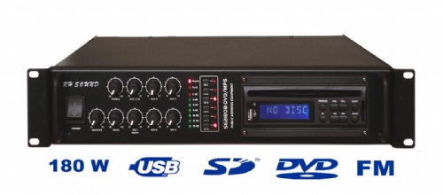 RH SOUND SE2180B-DVD /Mp3,4 Rozhlasová ústředna 100V / 180W